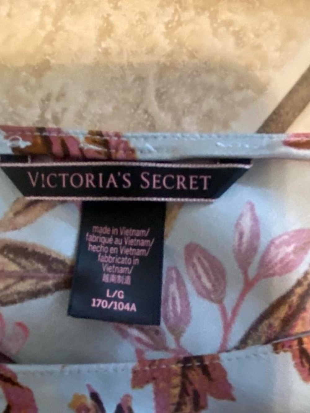 Victoria's Secret Light Blue Floral Slip Dress with Pink Accents - Picture 2 of 8